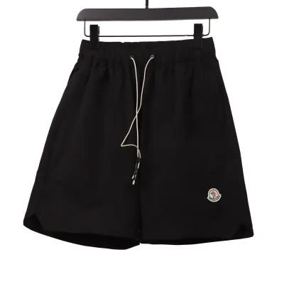 Moncler small logo woven shorts black 01