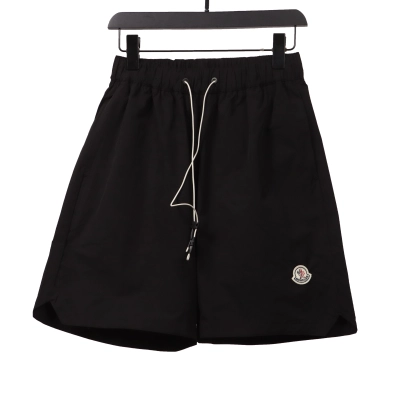 Moncler small logo woven shorts black 01