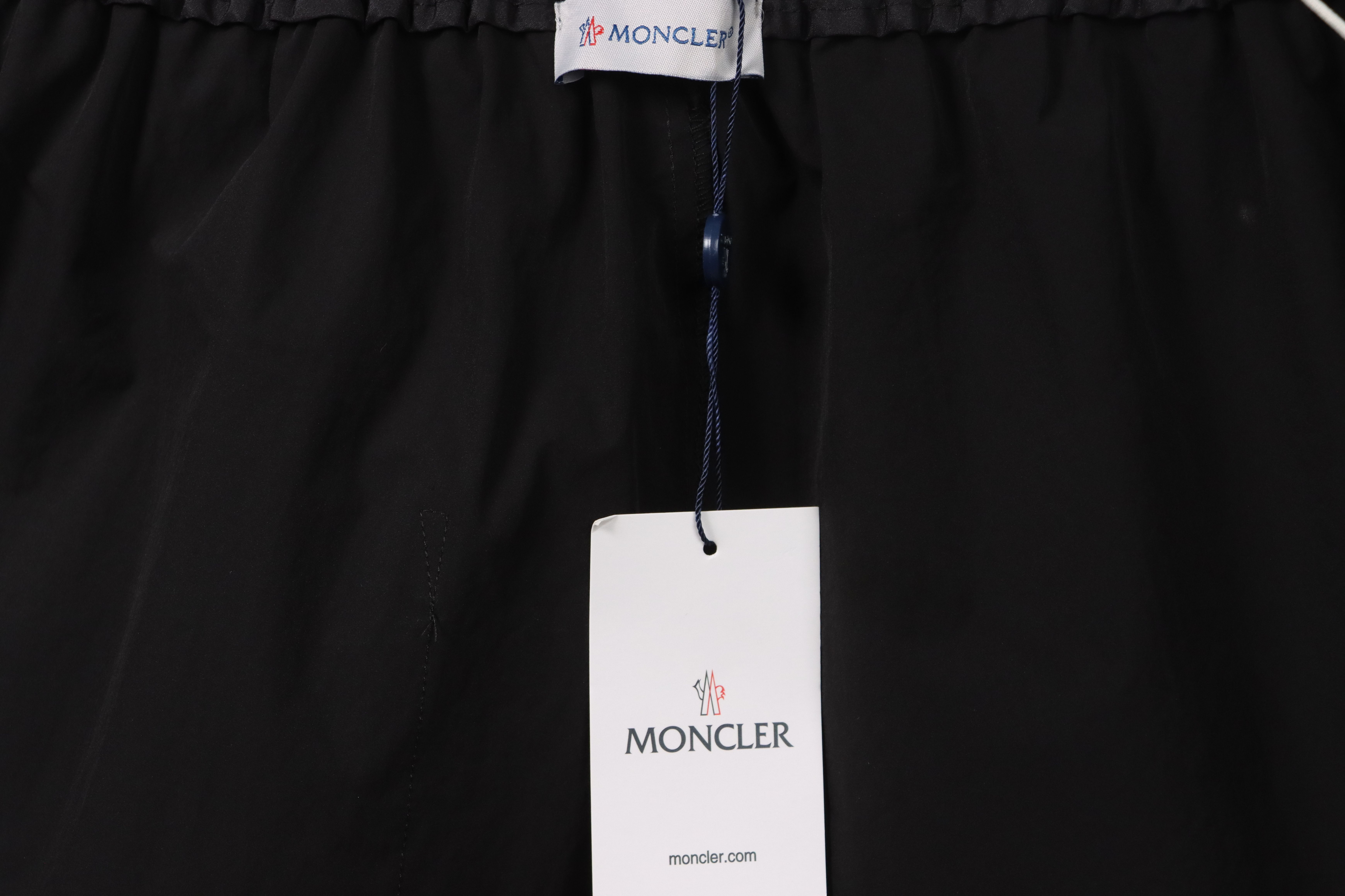 Moncler small logo woven shorts black