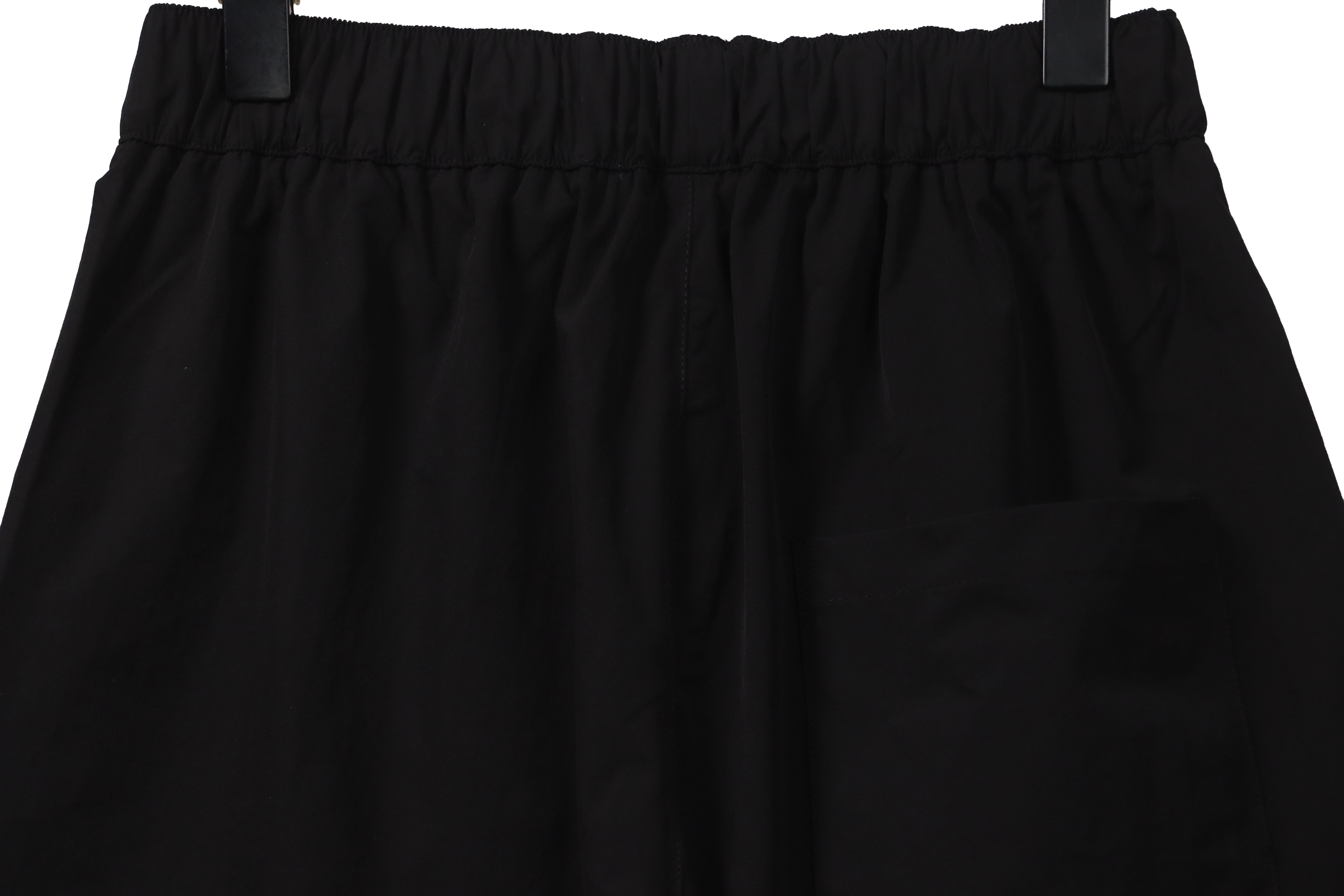 Moncler small logo woven shorts black