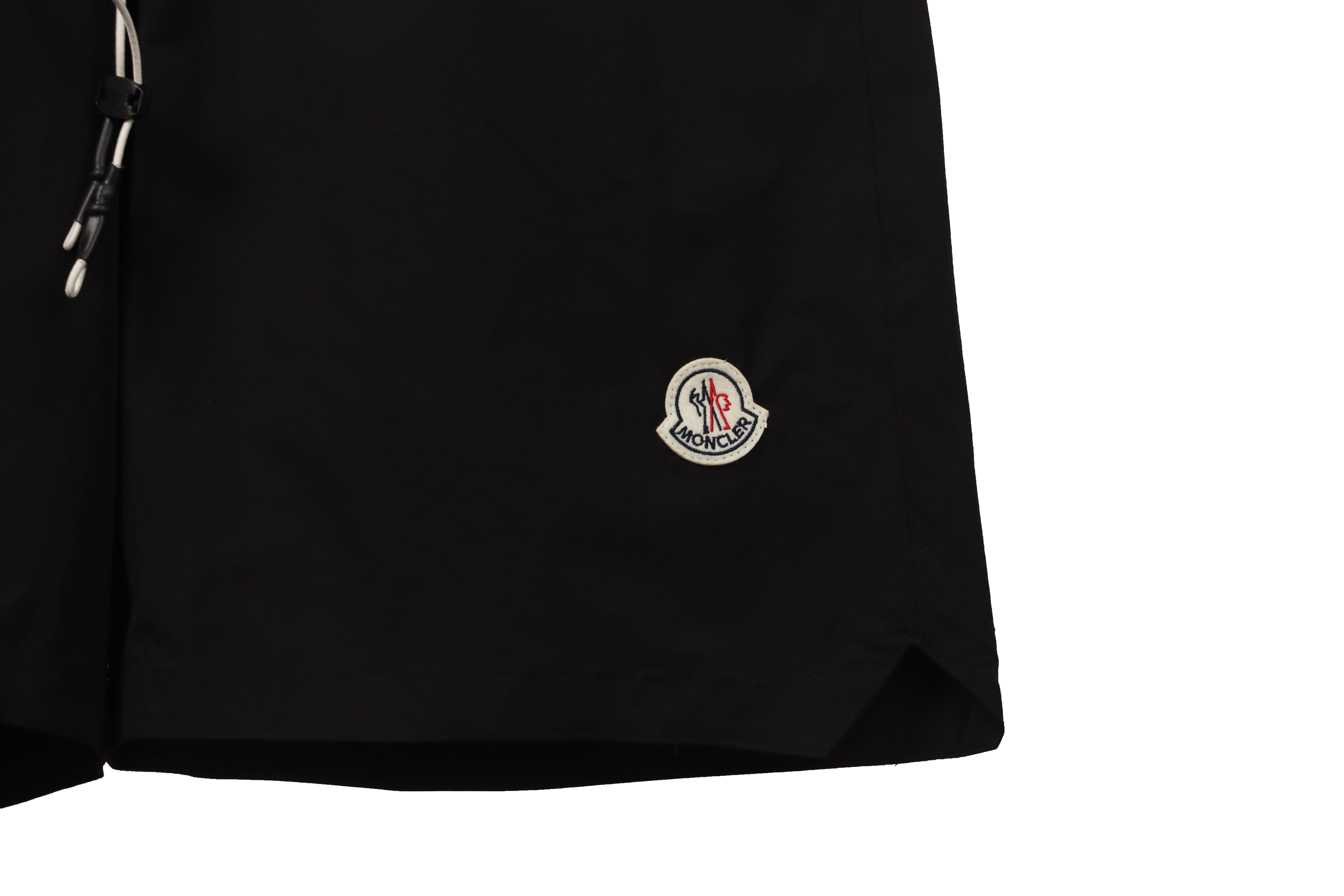 Moncler small logo woven shorts black