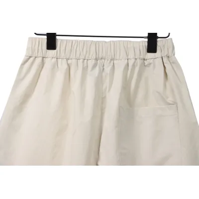 Moncler small logo woven shorts white 02