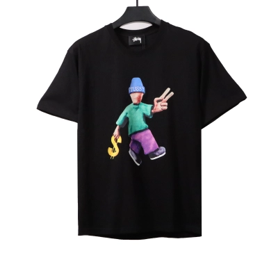 Stussy Doll Slogan Short Sleeve Black 01