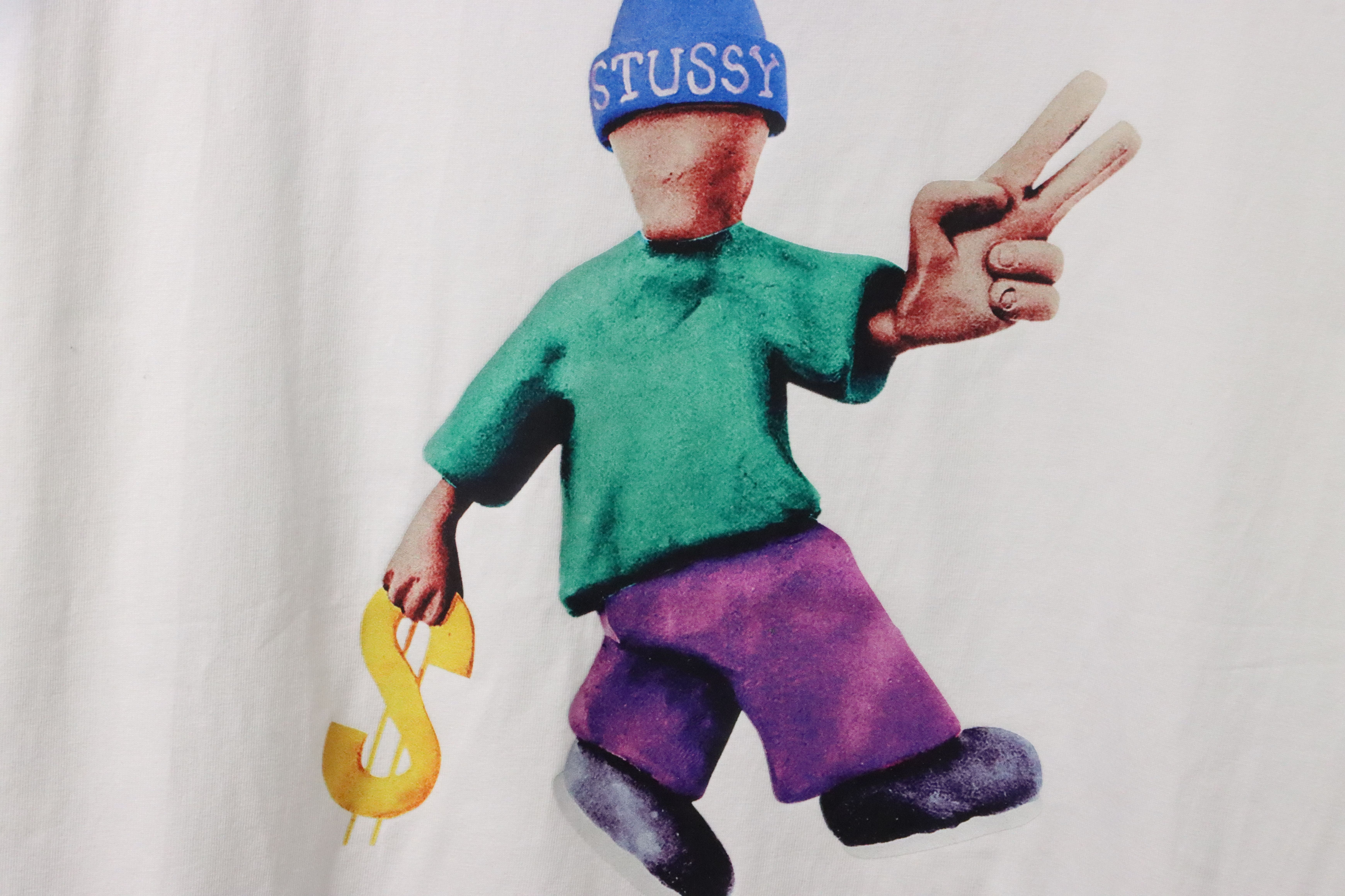 Stussy Doll Slogan Short Sleeve White