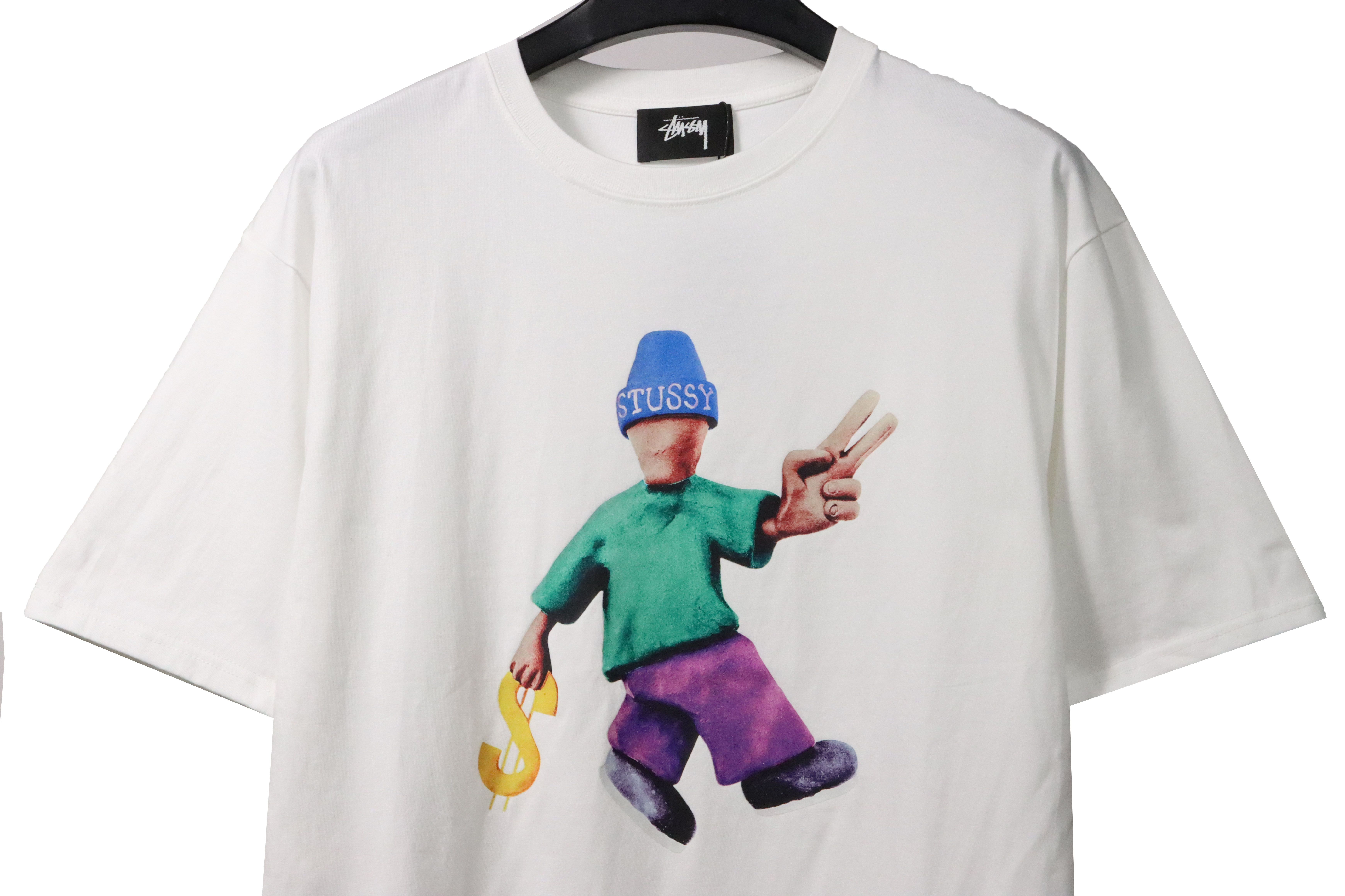 Stussy Doll Slogan Short Sleeve White