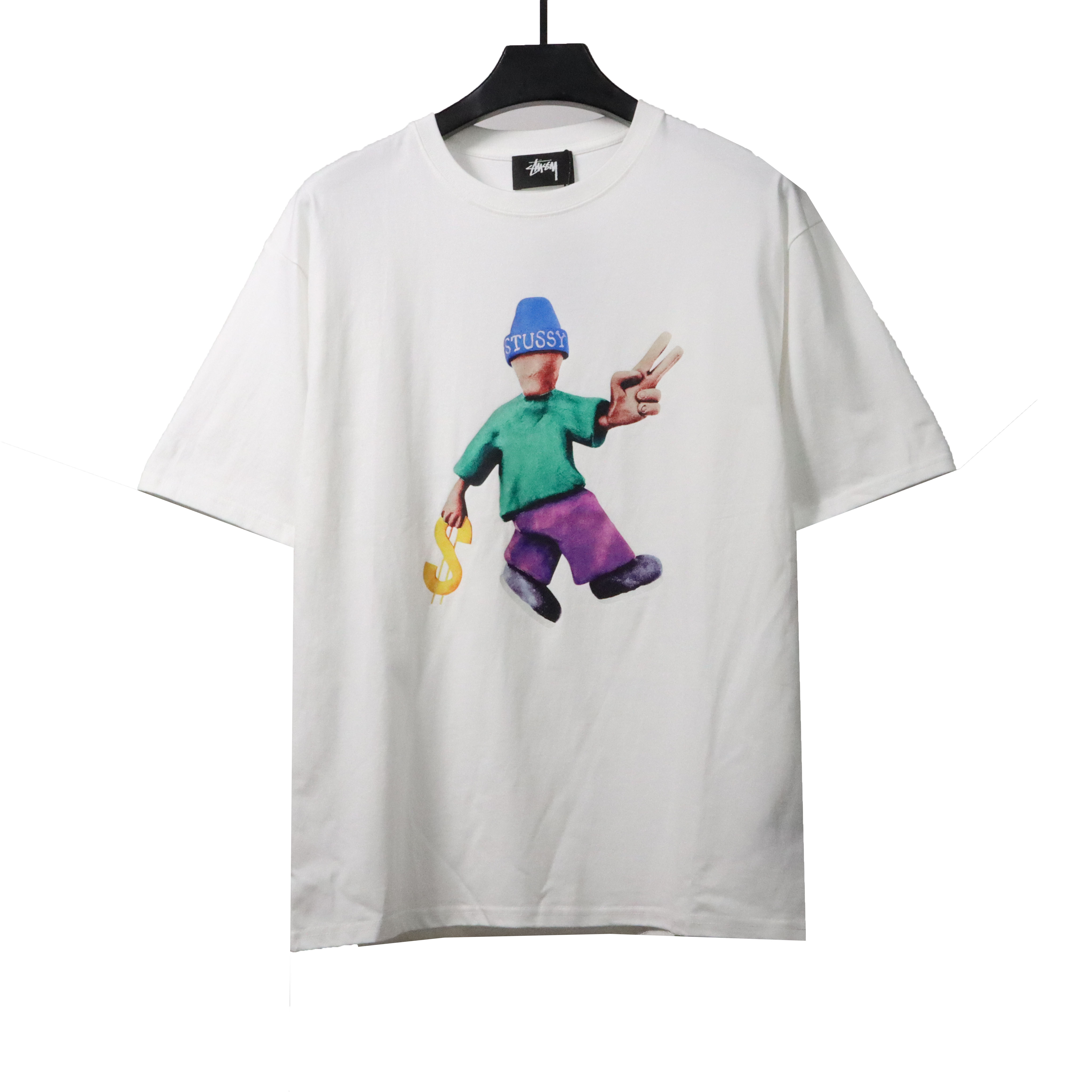 Stussy Doll Slogan Short Sleeve White