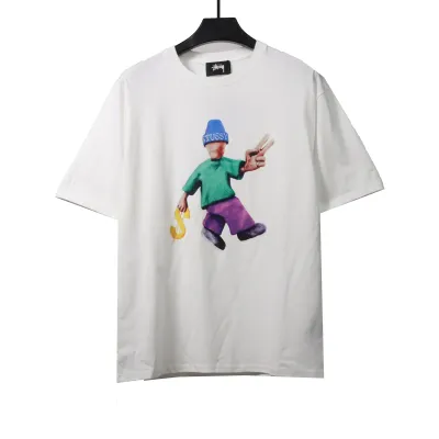 Stussy Doll Slogan Short Sleeve White 01