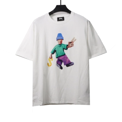 Stussy Doll Slogan Short Sleeve White 01
