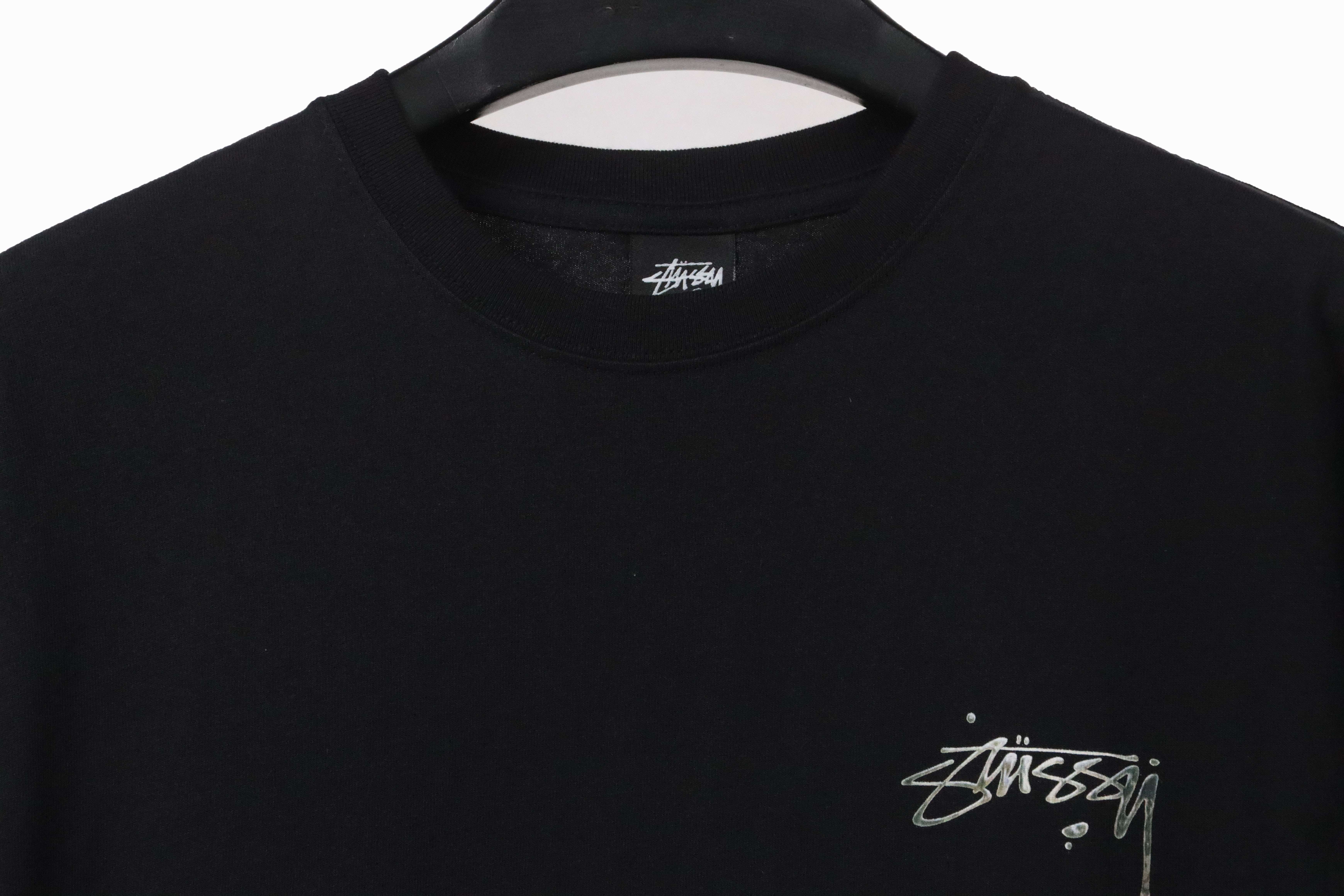 Stussy Signature Painting Print Short Sleeve Black