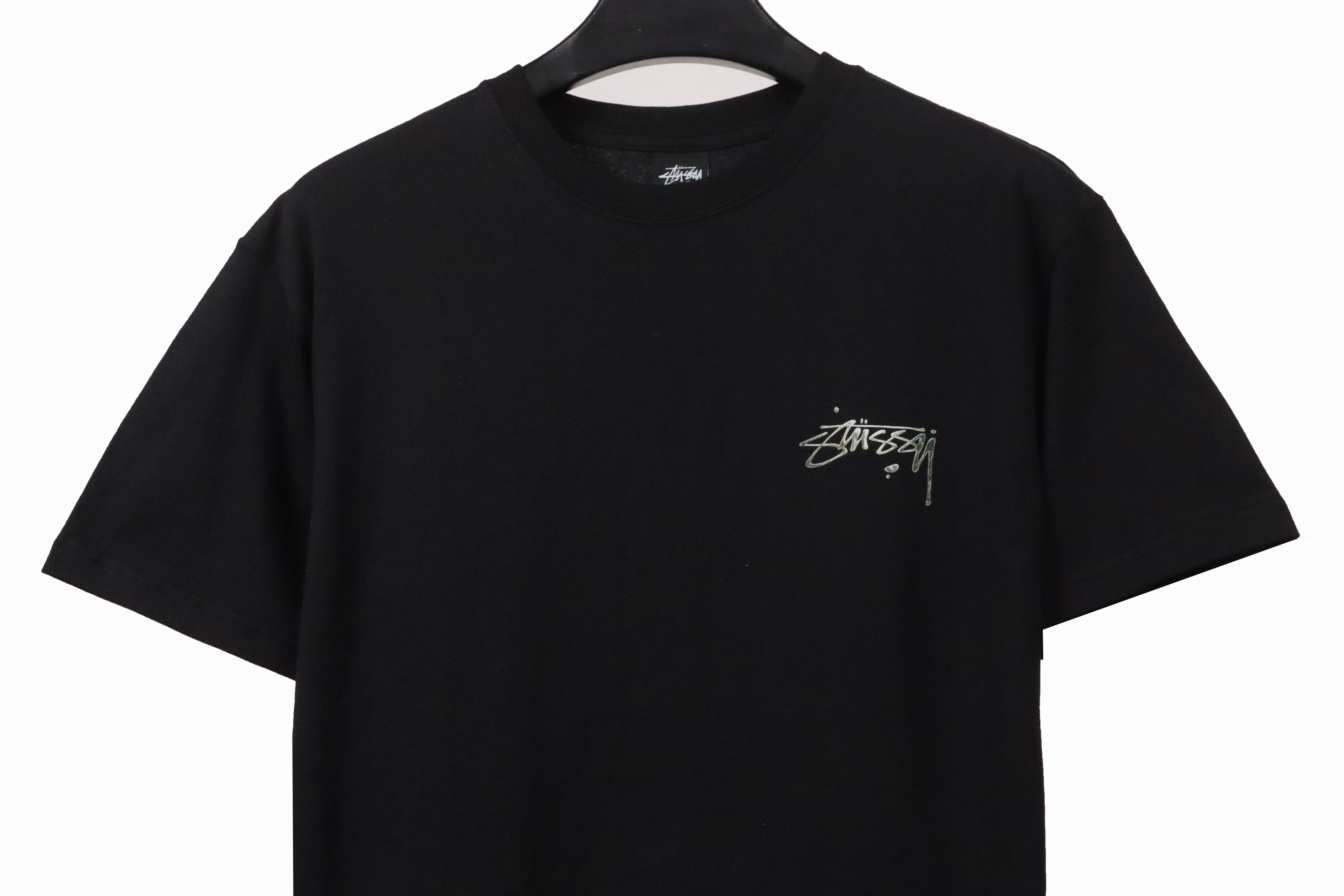 Stussy Signature Painting Print Short Sleeve Black