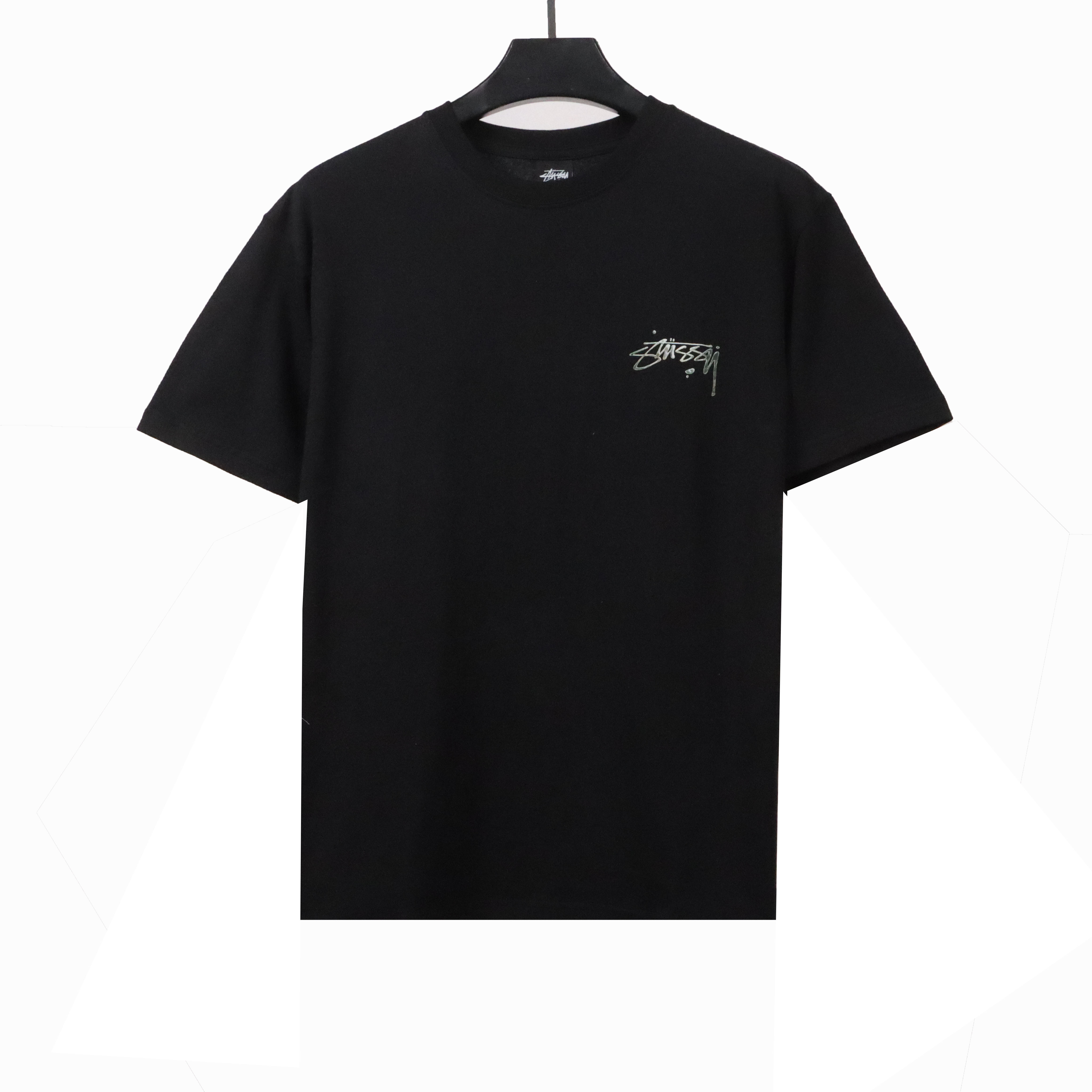 Stussy Signature Painting Print Short Sleeve Black