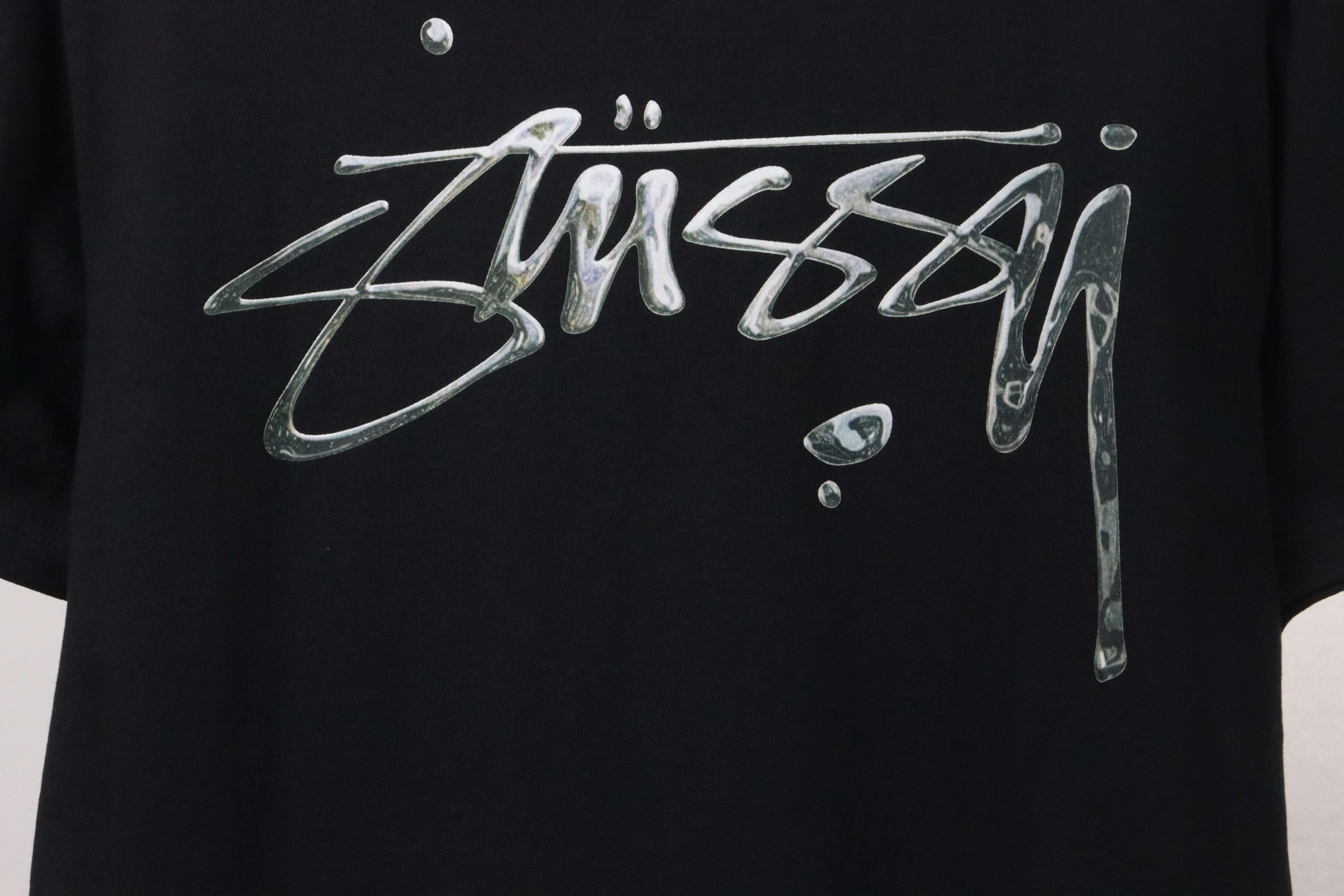 Stussy Signature Painting Print Short Sleeve Black