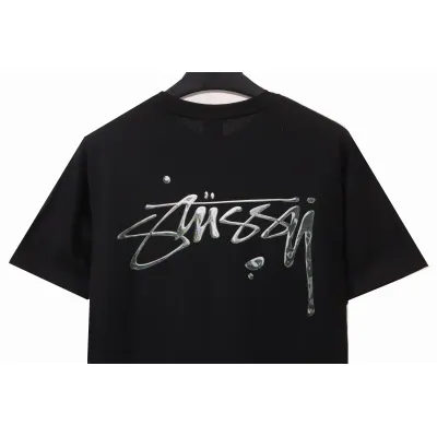 Stussy Signature Painting Print Short Sleeve Black 02