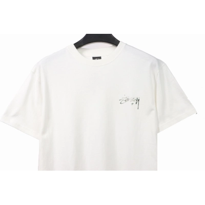 Stussy Signature Painting Print Short Sleeve White 02