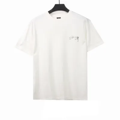 Stussy Signature Painting Print Short Sleeve White 01