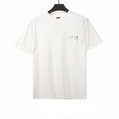 Stussy Signature Painting Print Short Sleeve White 01