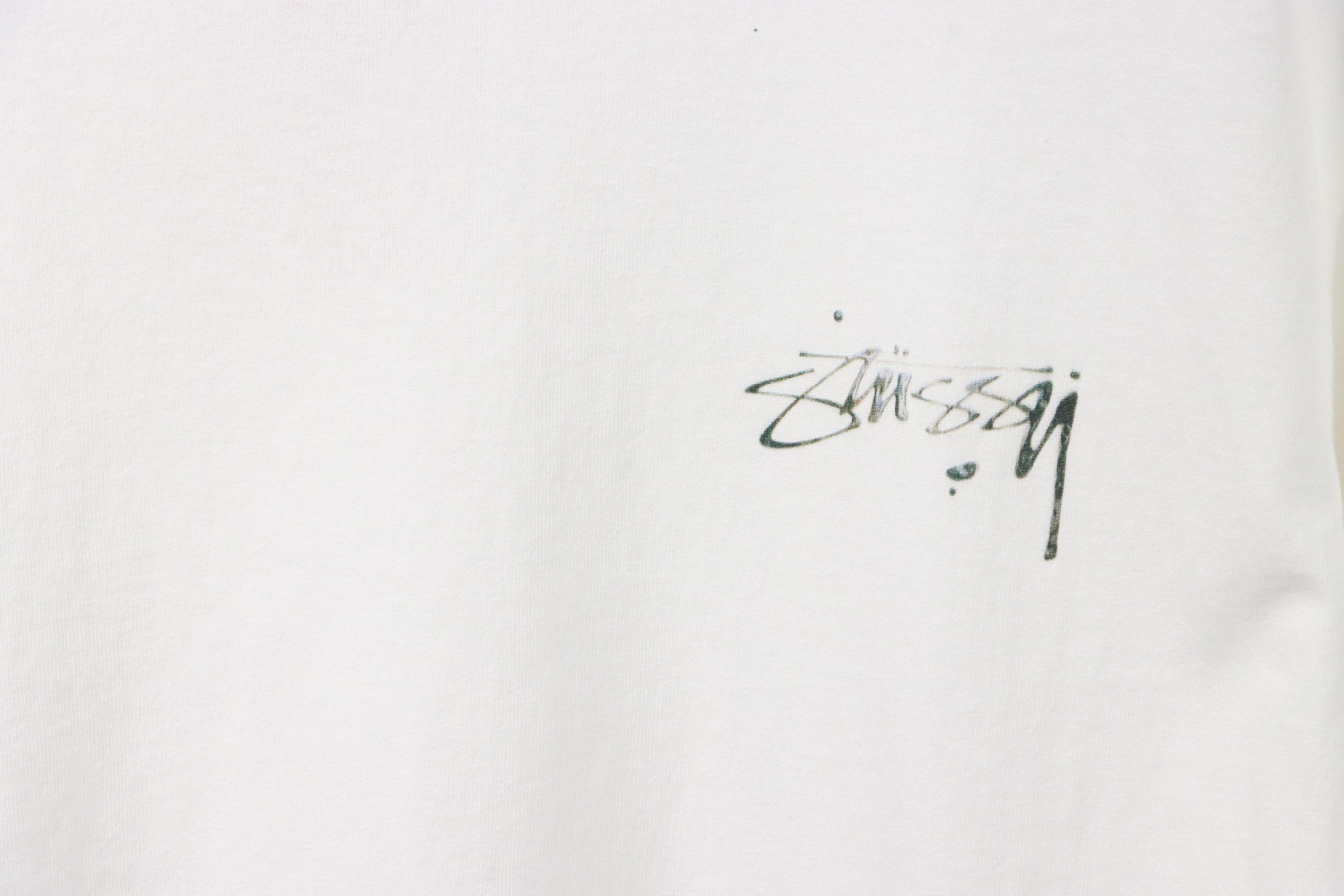 Stussy Signature Painting Print Short Sleeve White