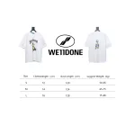 WE11DONE 25SS Spring and Summer New Cute Creative Bear Print Short Sleeve T White