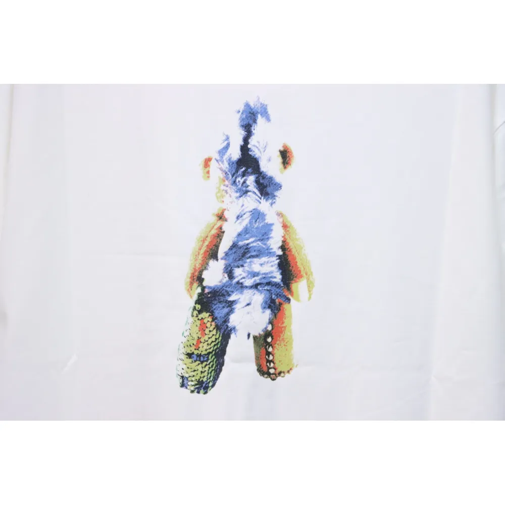 WE11DONE 25SS Spring and Summer New Cute Creative Bear Print Short Sleeve T White