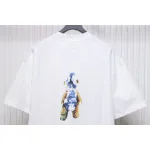 WE11DONE 25SS Spring and Summer New Cute Creative Bear Print Short Sleeve T White