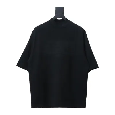 Maison Margiela 24SS Margiela washed embroidered short-sleeved T-shirt black 01