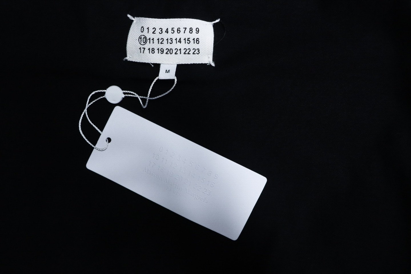 Maison Margiela 24SS Margiela washed embroidered short-sleeved T-shirt black