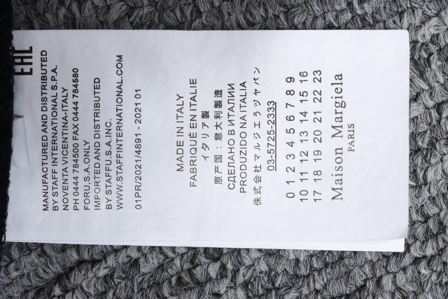 Maison Margiela 24SS Margiela washed embroidered short-sleeved T-shirt Grey