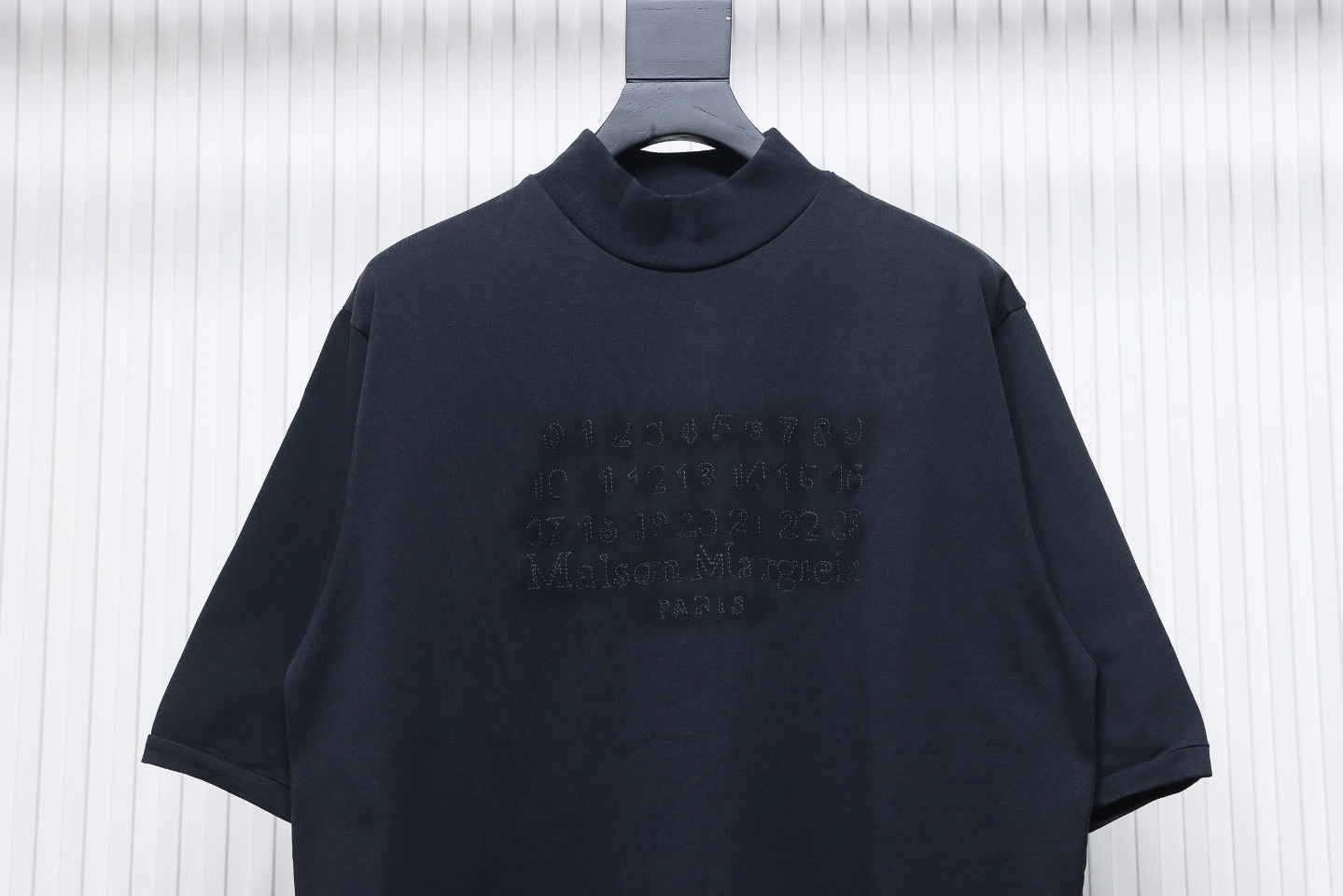 Maison Margiela 24SS Margiela washed embroidered short-sleeved T-shirt Grey