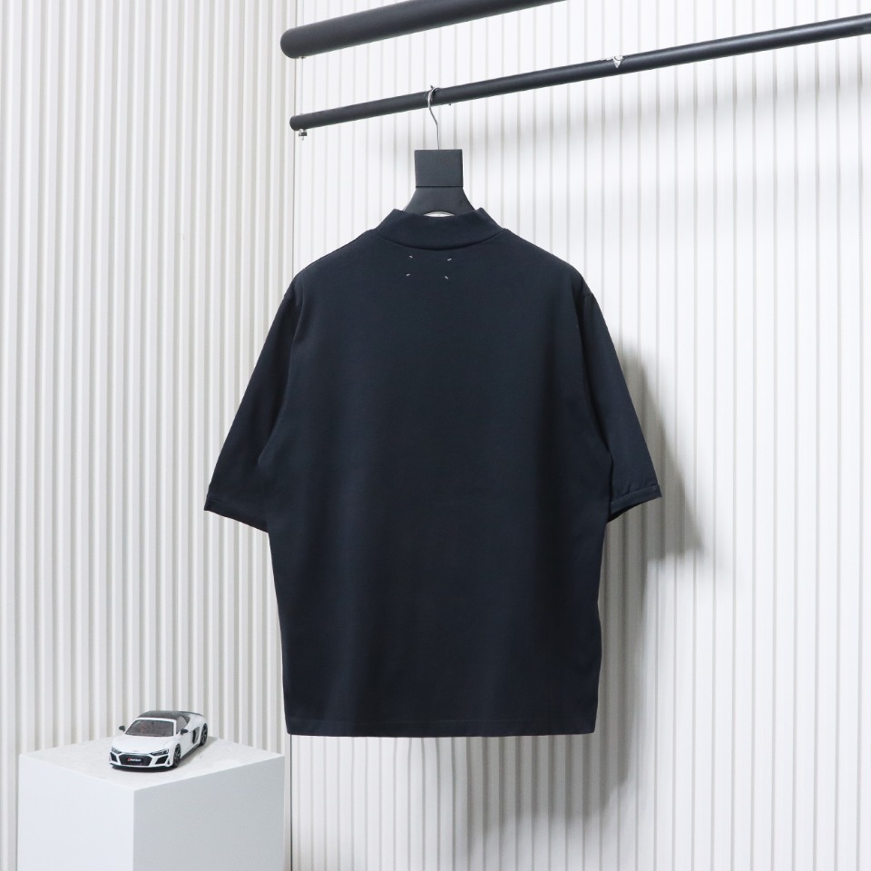 Maison Margiela 24SS Margiela washed embroidered short-sleeved T-shirt Grey