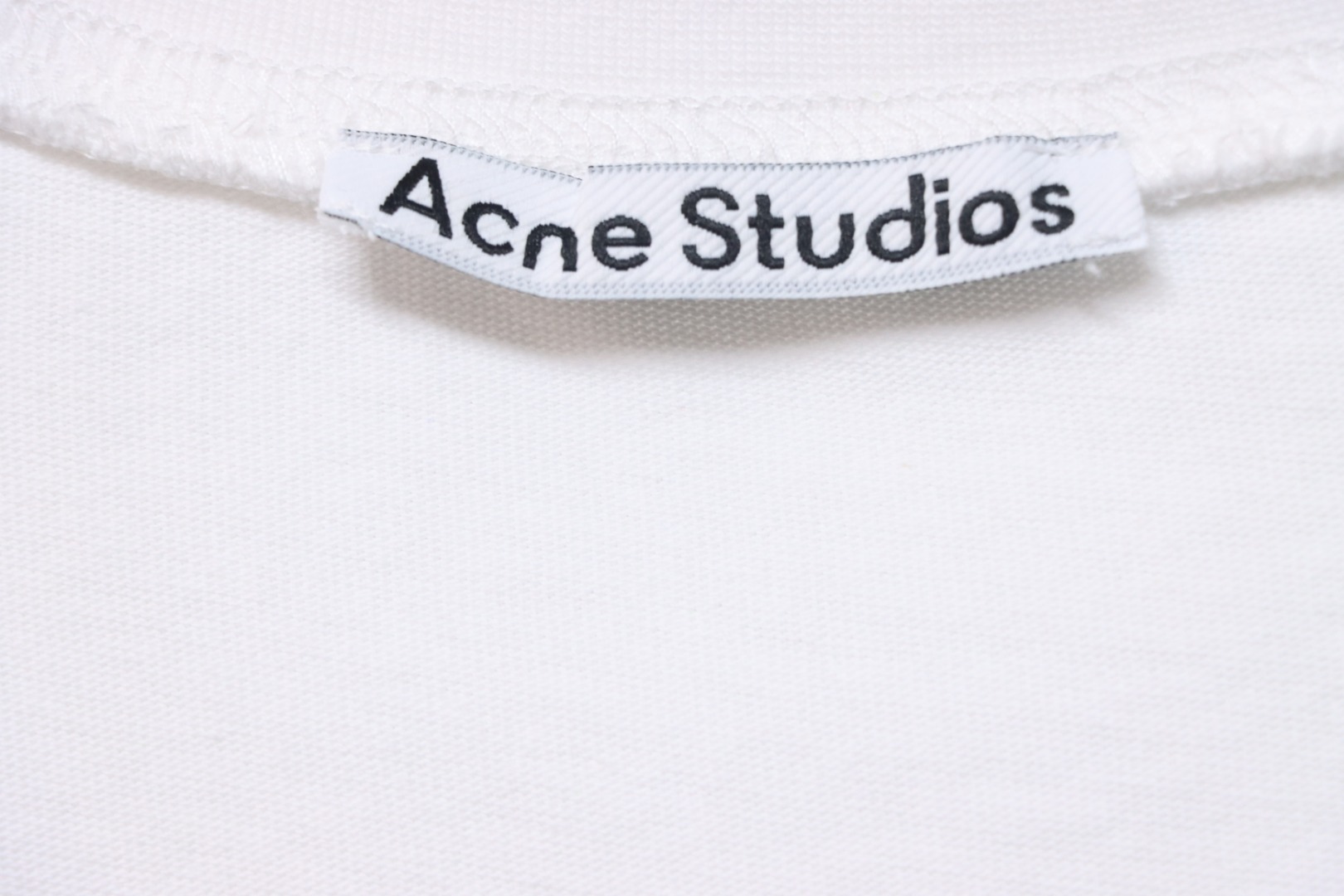 Acne Studios 24ss Small Letter Printed Short Sleeve White