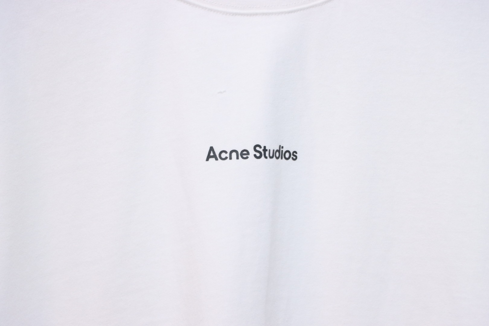Acne Studios 24ss Small Letter Printed Short Sleeve White