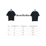 Acne Studios 25SS Lettering Embroidered Short Sleeve T-Shirt Black
