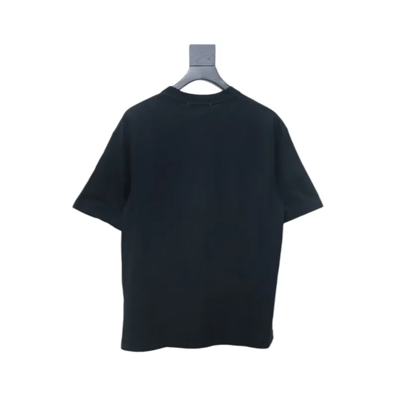 Acne Studios 25SS Lettering Embroidered Short Sleeve T-Shirt Black