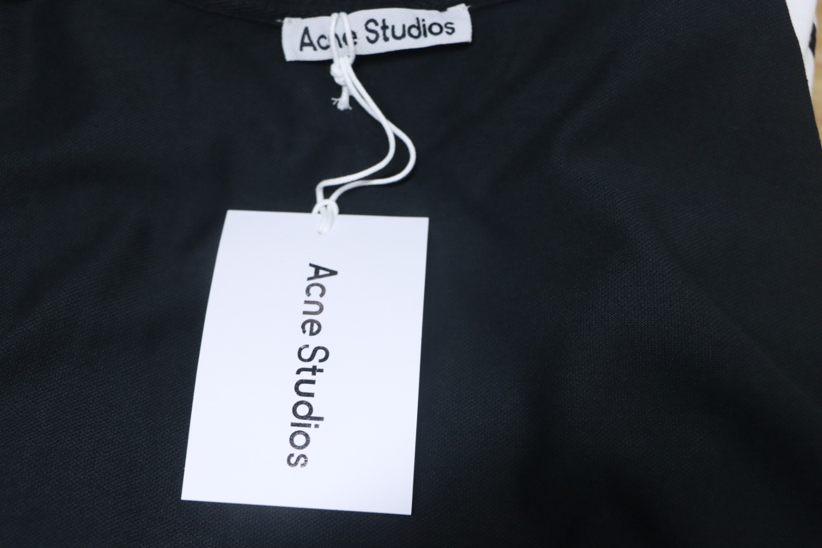 Acne Studios 25SS Lettering Embroidered Short Sleeve T-Shirt Black