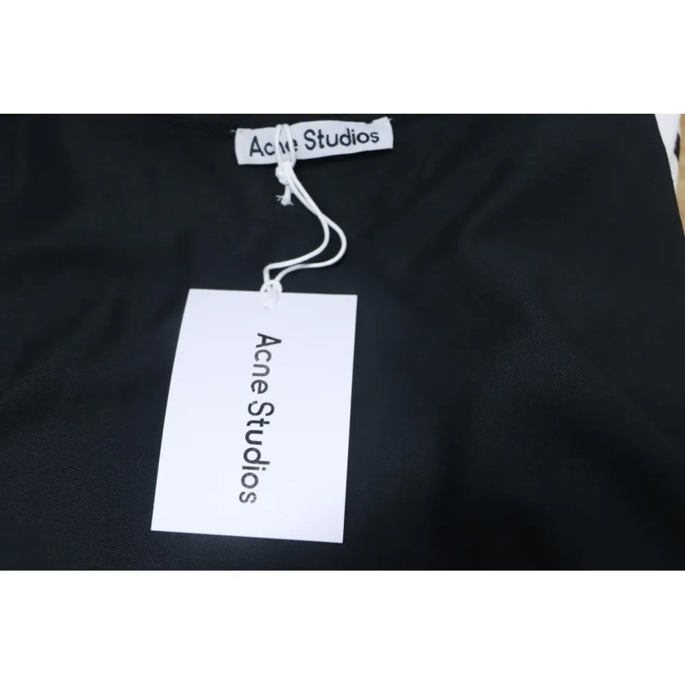 Acne Studios 25SS Lettering Embroidered Short Sleeve T-Shirt Black