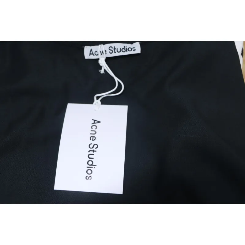 Acne Studios 25SS Lettering Embroidered Short Sleeve T-Shirt Black