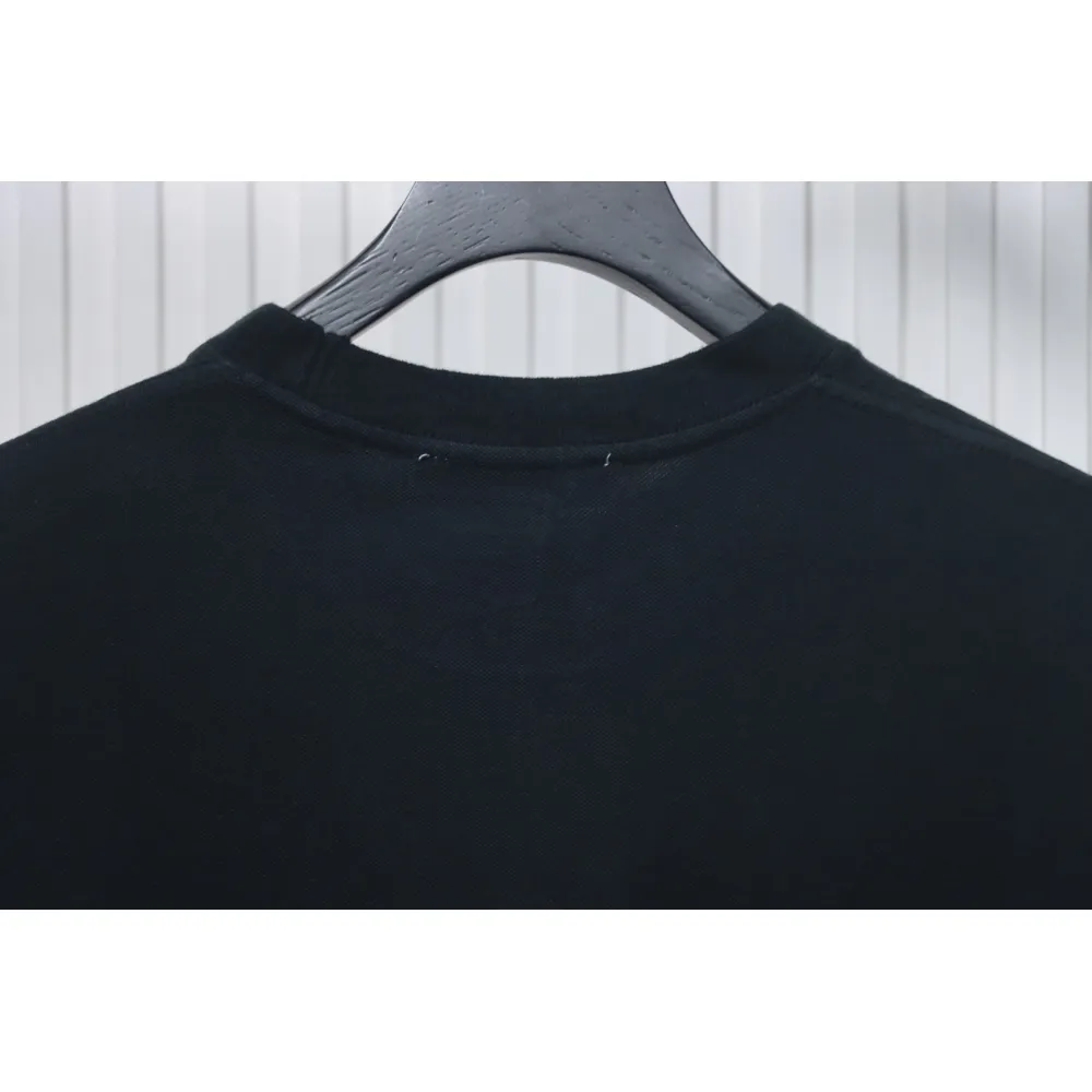 Acne Studios 25SS Lettering Embroidered Short Sleeve T-Shirt Black