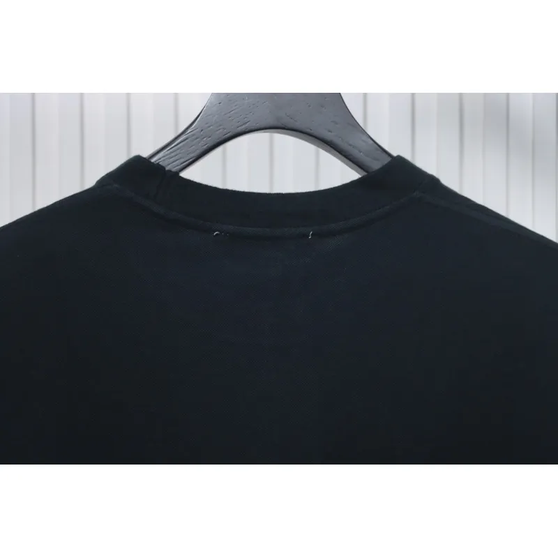 Acne Studios 25SS Lettering Embroidered Short Sleeve T-Shirt Black