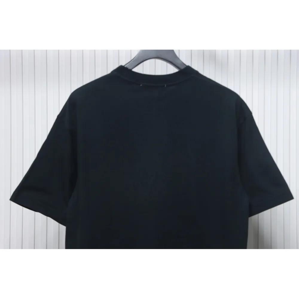 Acne Studios 25SS Lettering Embroidered Short Sleeve T-Shirt Black