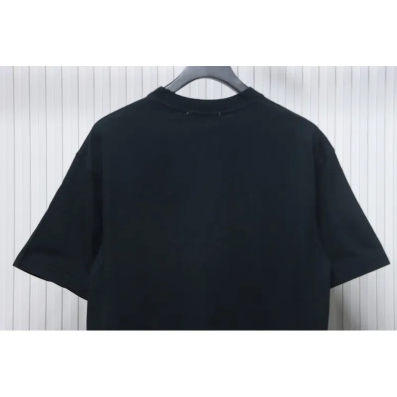 Acne Studios 25SS Lettering Embroidered Short Sleeve T-Shirt Black