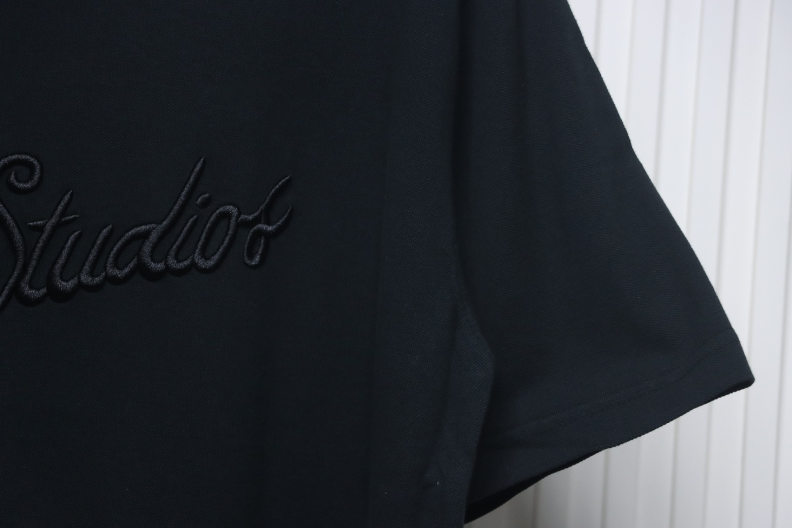 Acne Studios 25SS Lettering Embroidered Short Sleeve T-Shirt Black