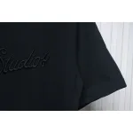Acne Studios 25SS Lettering Embroidered Short Sleeve T-Shirt Black