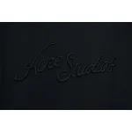 Acne Studios 25SS Lettering Embroidered Short Sleeve T-Shirt Black