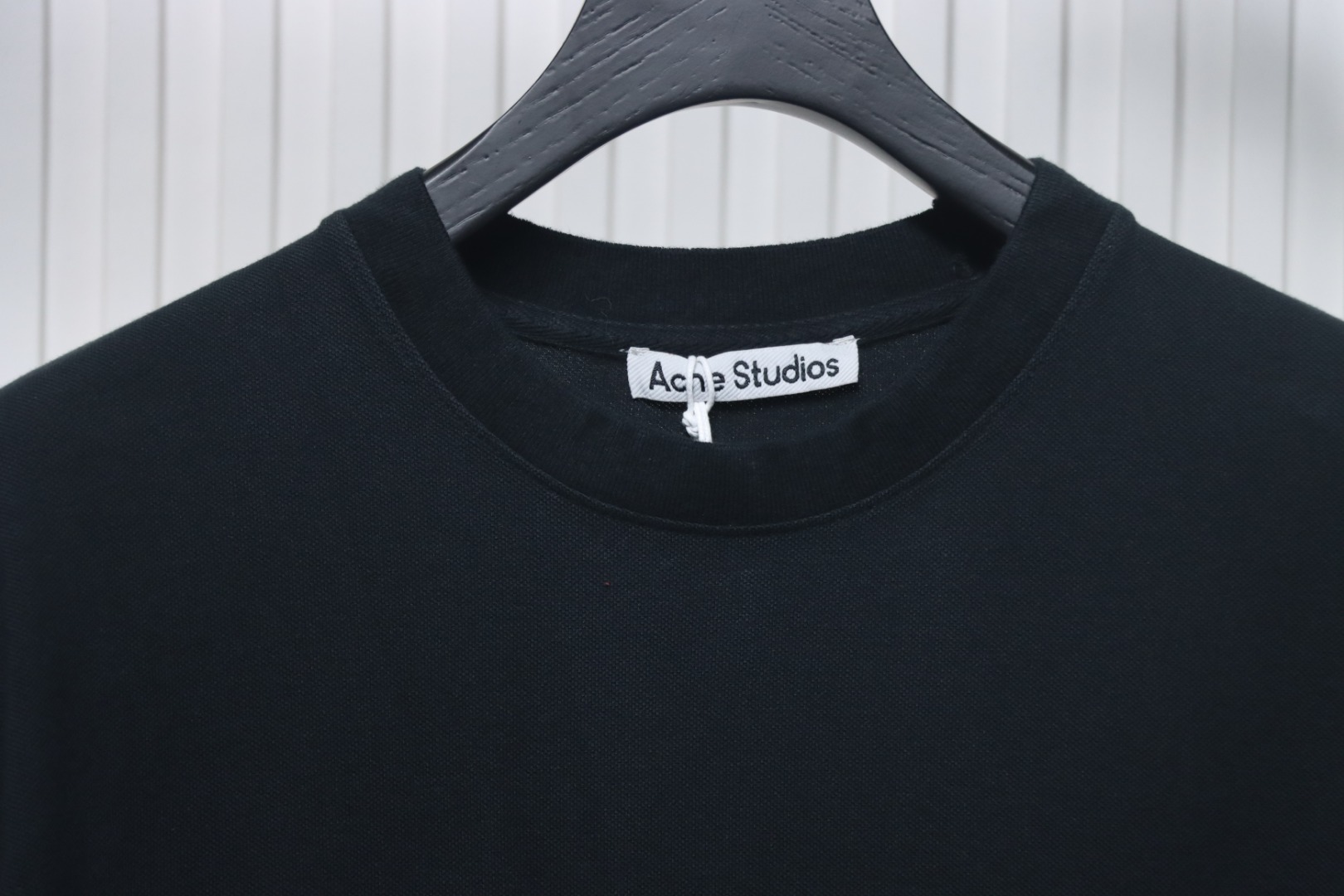 Acne Studios 25SS Lettering Embroidered Short Sleeve T-Shirt Black