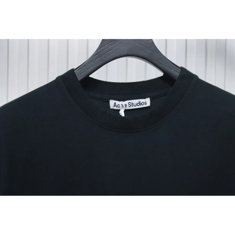 Acne Studios 25SS Lettering Embroidered Short Sleeve T-Shirt Black