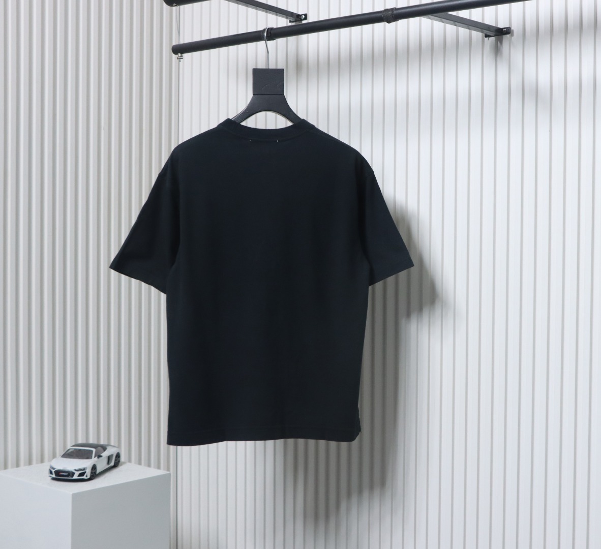 Acne Studios 25SS Lettering Embroidered Short Sleeve T-Shirt Black