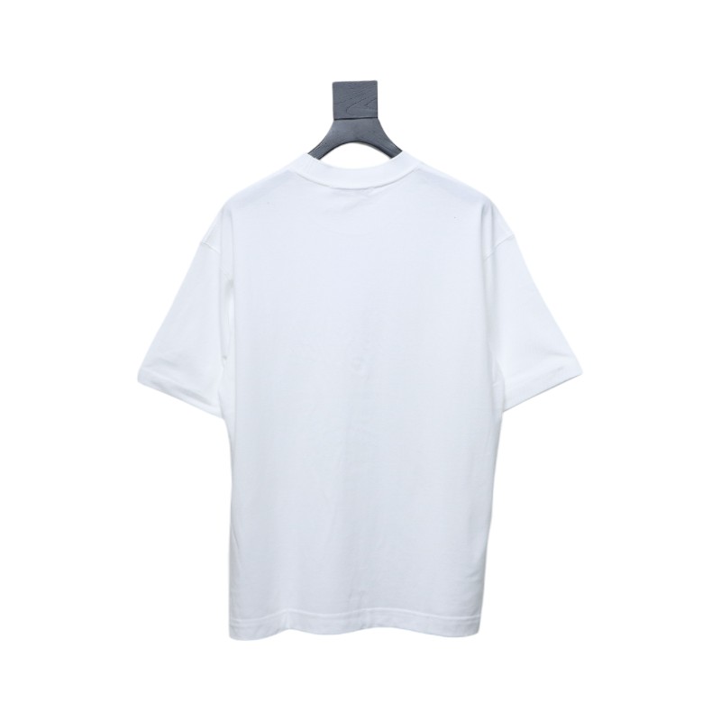 Acne Studios 25SS Lettering Embroidered Short Sleeve T-Shirt White