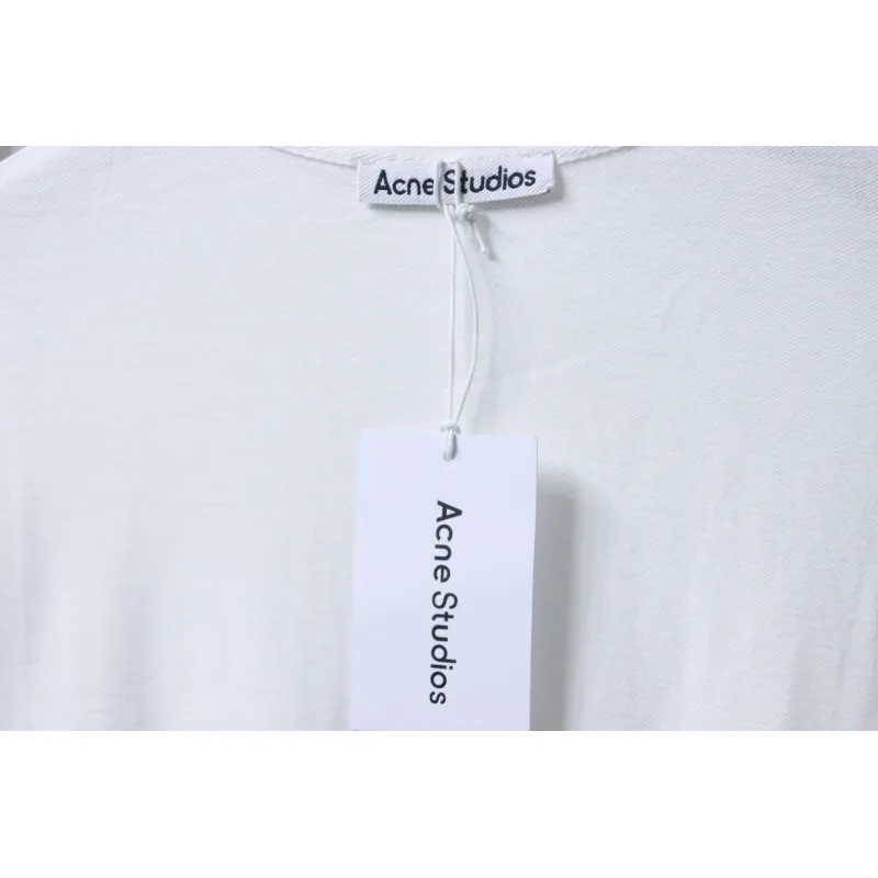Acne Studios 25SS Lettering Embroidered Short Sleeve T-Shirt White