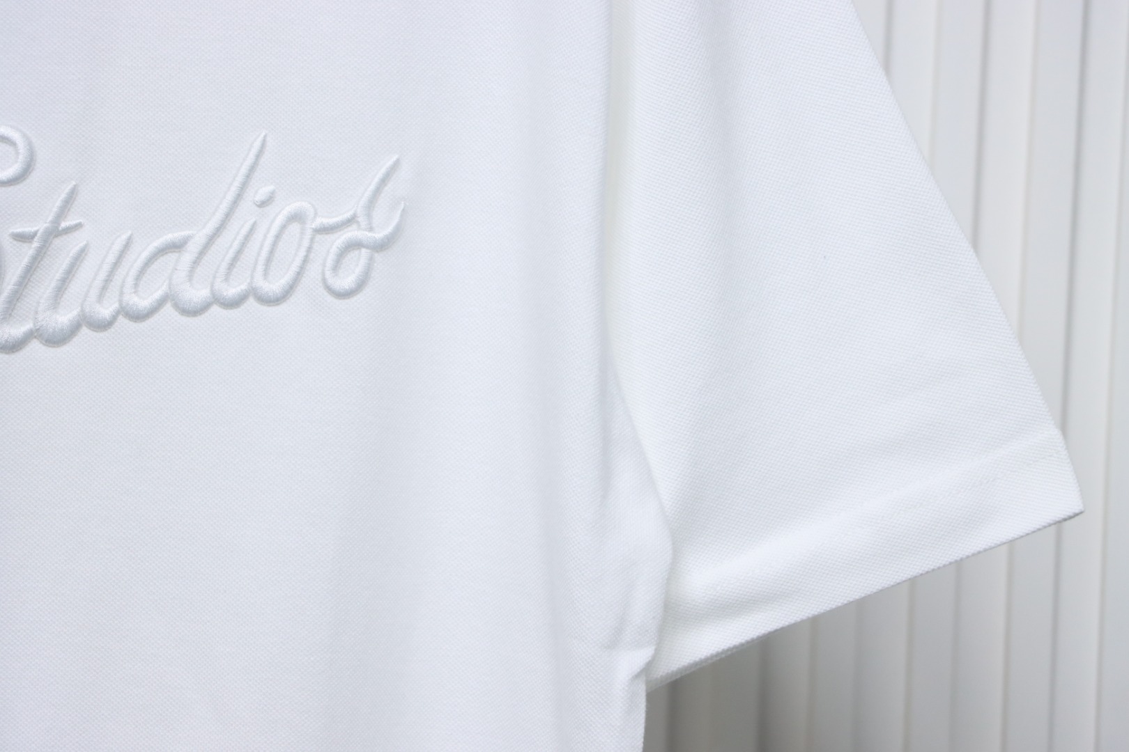 Acne Studios 25SS Lettering Embroidered Short Sleeve T-Shirt White