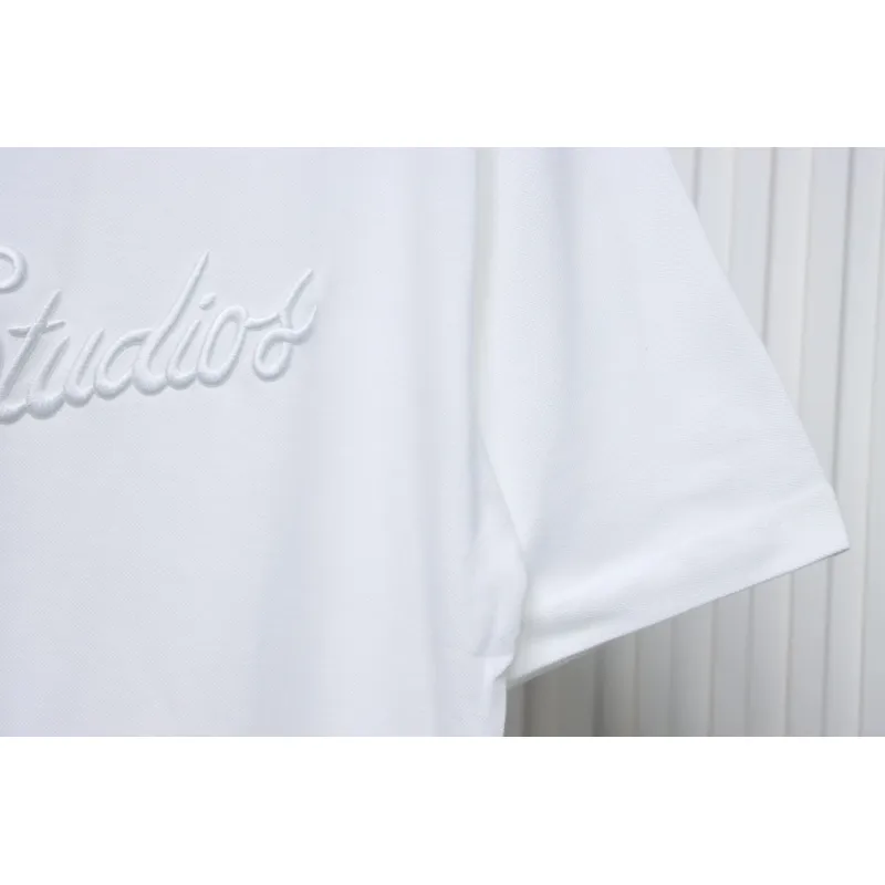 Acne Studios 25SS Lettering Embroidered Short Sleeve T-Shirt White